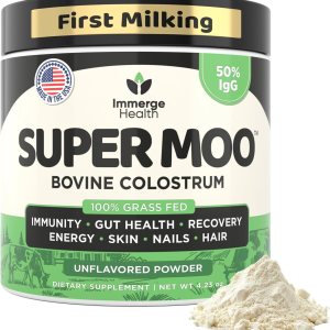 Super Moo – Polvo de calostro bovino alimentado con pasto  Salud intestinal, recuperación muscular, energía, cabello, piel y suplemento inmunológico Super Moo – Polvo de calostro bovino alimentado con pasto  Salud intestinal, recuperación muscular, energía, cabello, piel y suplemento inmunológico