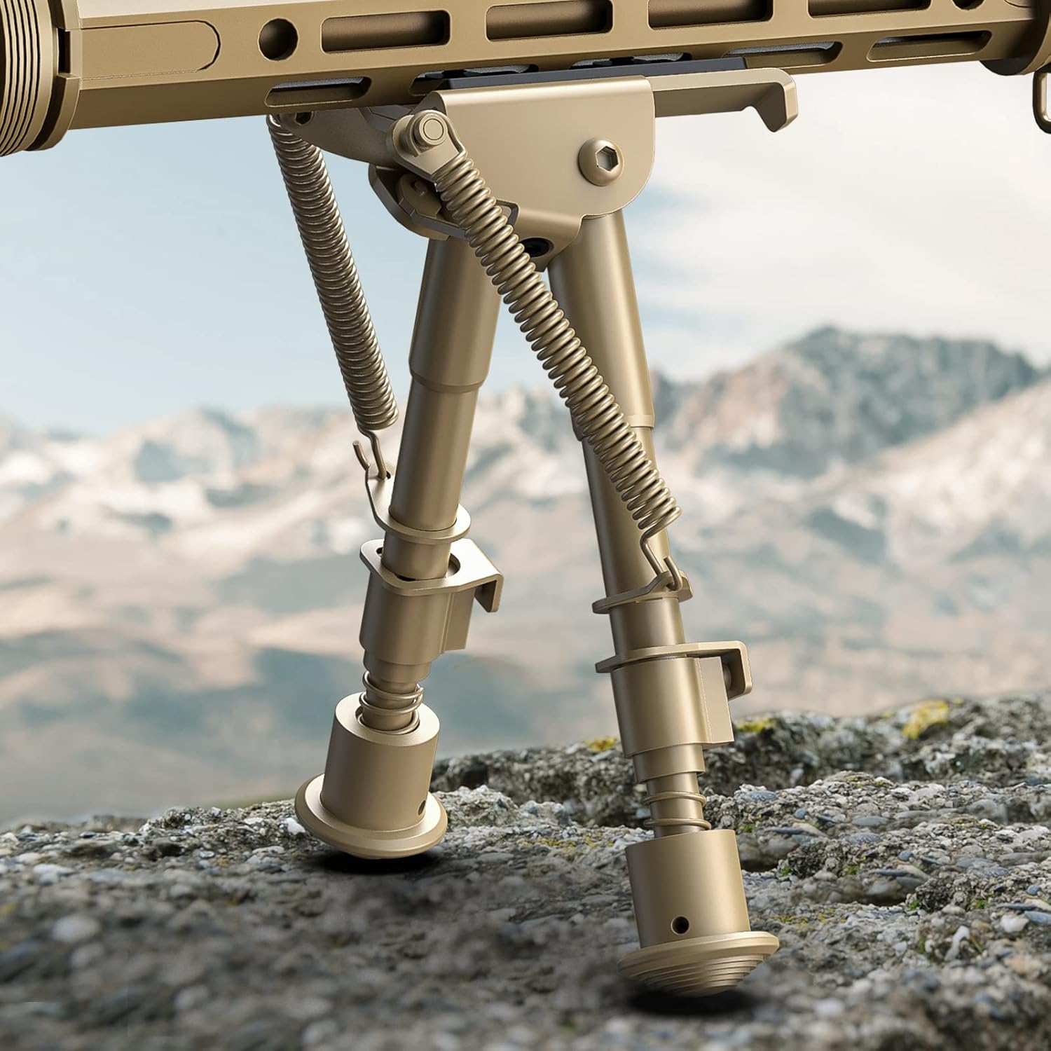 CVLIFE Bípode de rifle ligero de 6 a 9 pulgadas para riel M (0.54 libras) se fija directamente para caza y disparos