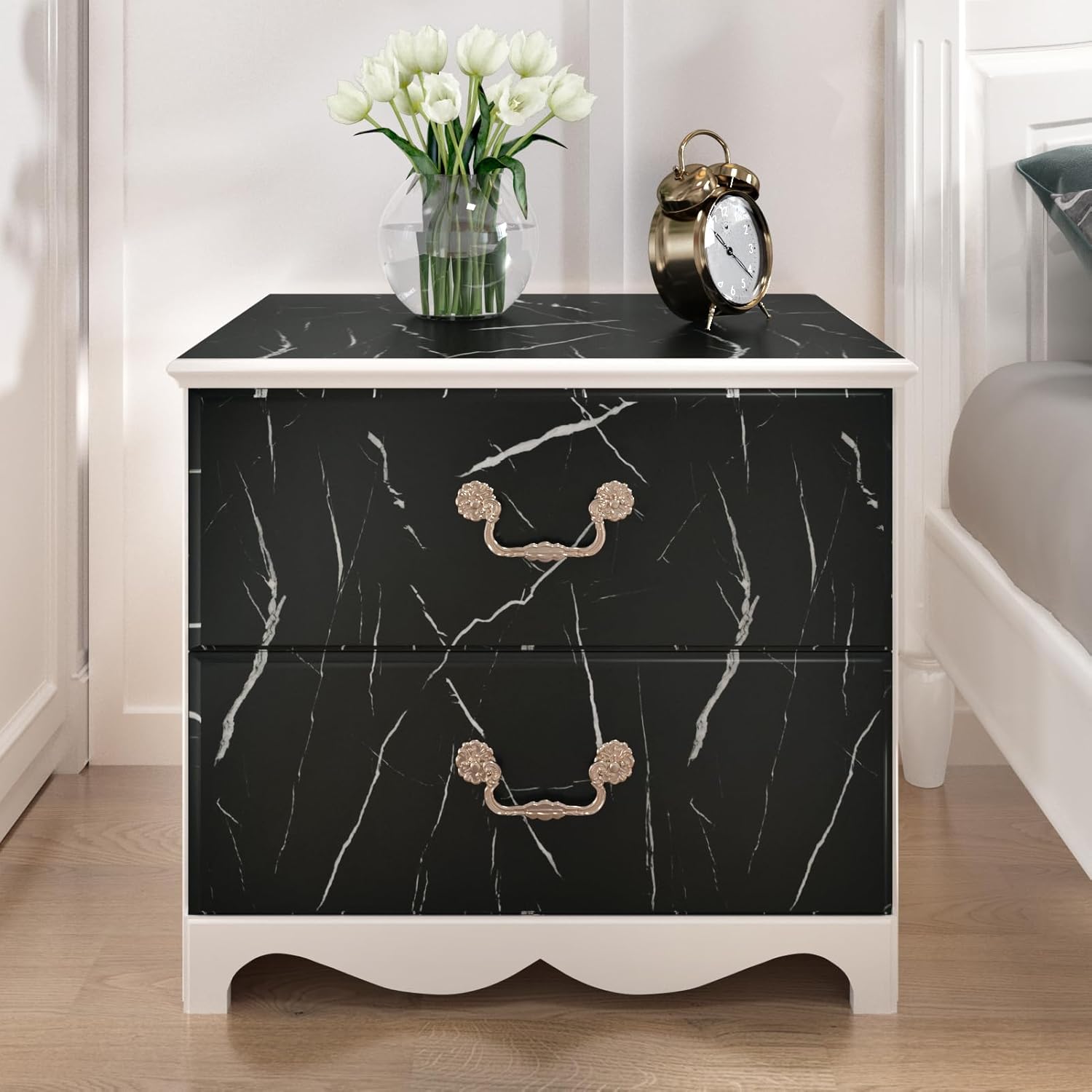 Papel adhesivo de mármol negro mate para encimeras, papel de contacto para encimeras, papel de contacto impermeable para baño, cocina, papel tapiz