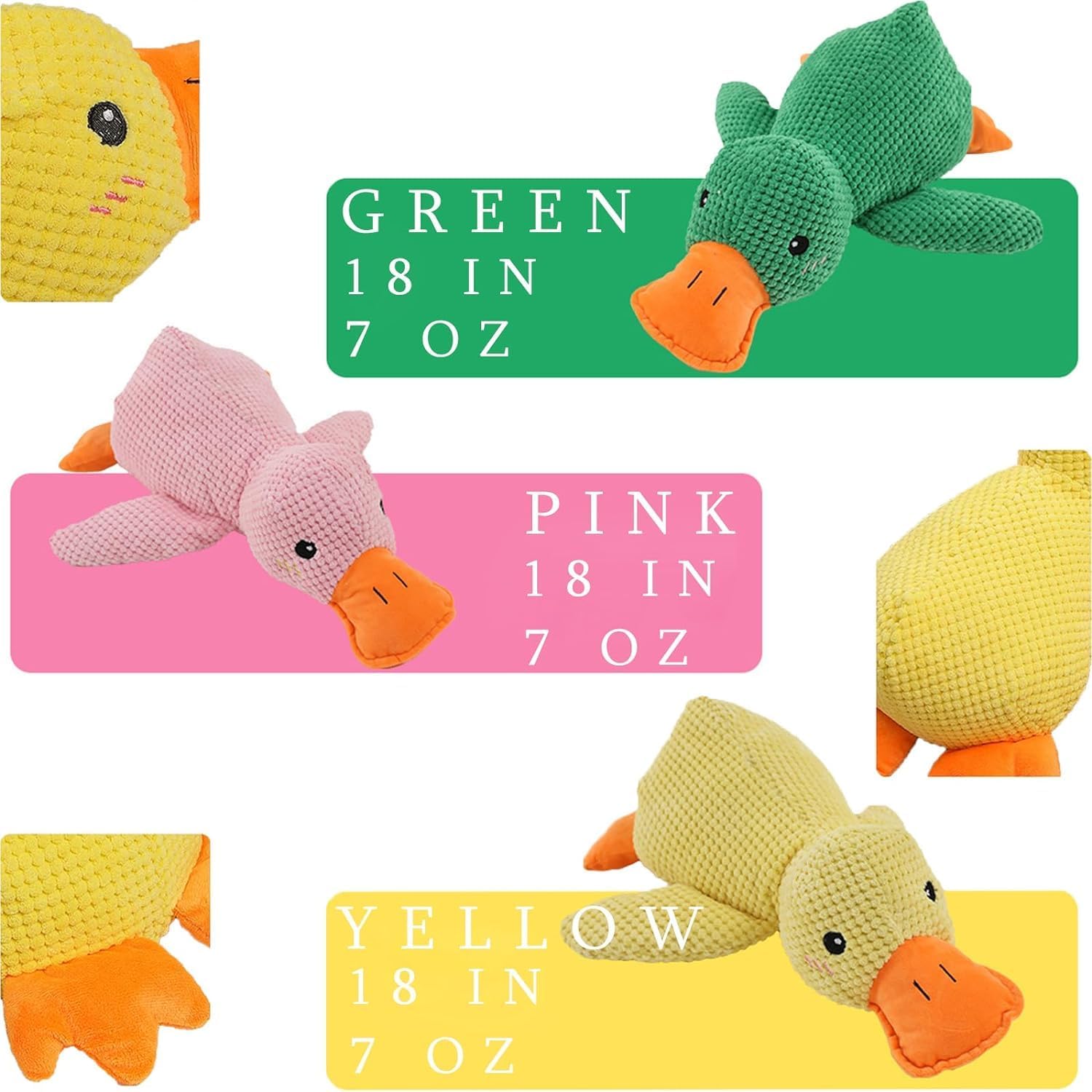 2024 The Mellow Dog, juguete calmante para perros, la almohada calmante suave para perros, el pato suave para perros, pato calmante suave para