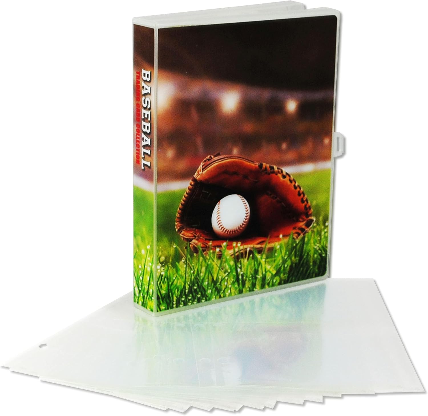 UniKeep Mini carpeta con temática de béisbol para tarjetas coleccionables  Capacidad para hasta 200 tarjetas