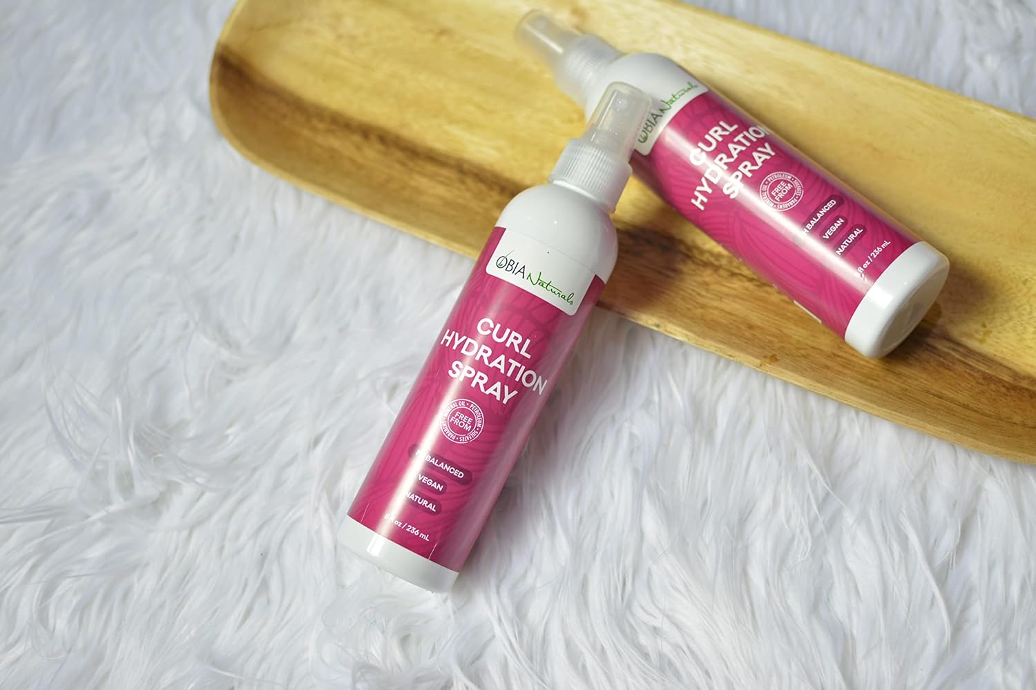OBIA Naturals Spray de hidratación para rizos  Hidratante refrescante, hidratante y nutritivo para cabello seco y rizos, 8 onzas.