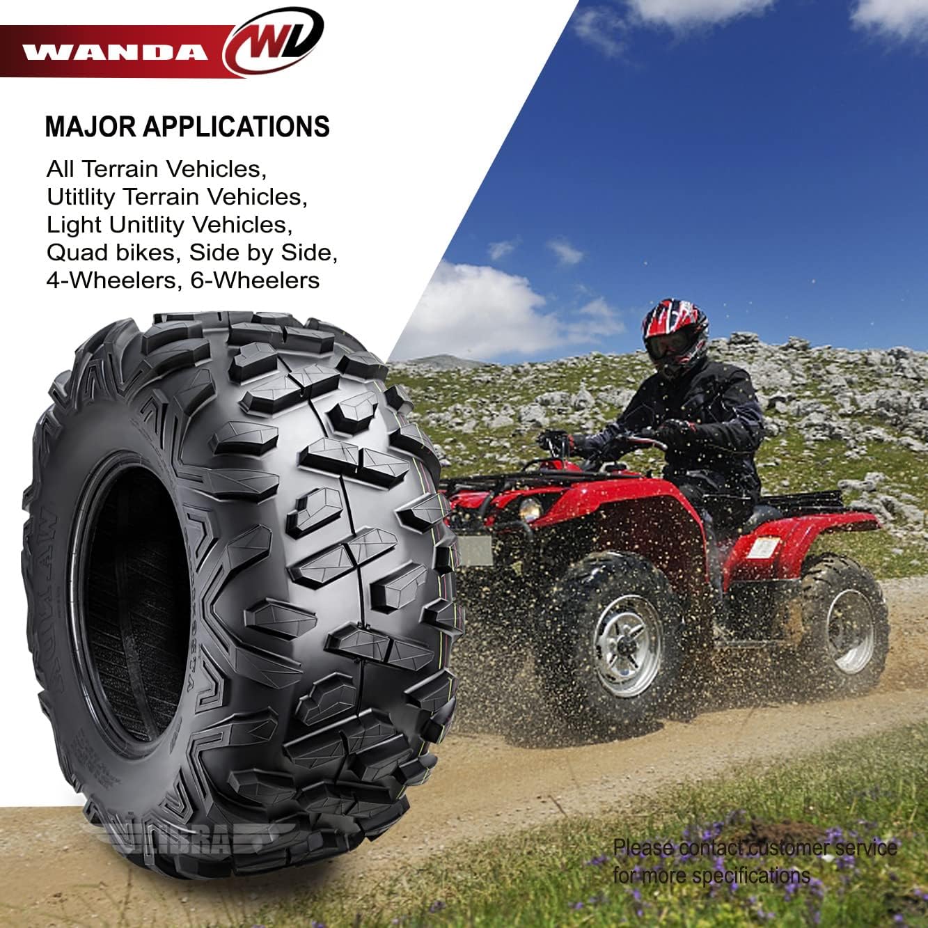 WANDA P350 Juego de 4 neumáticos para ATVUTV
