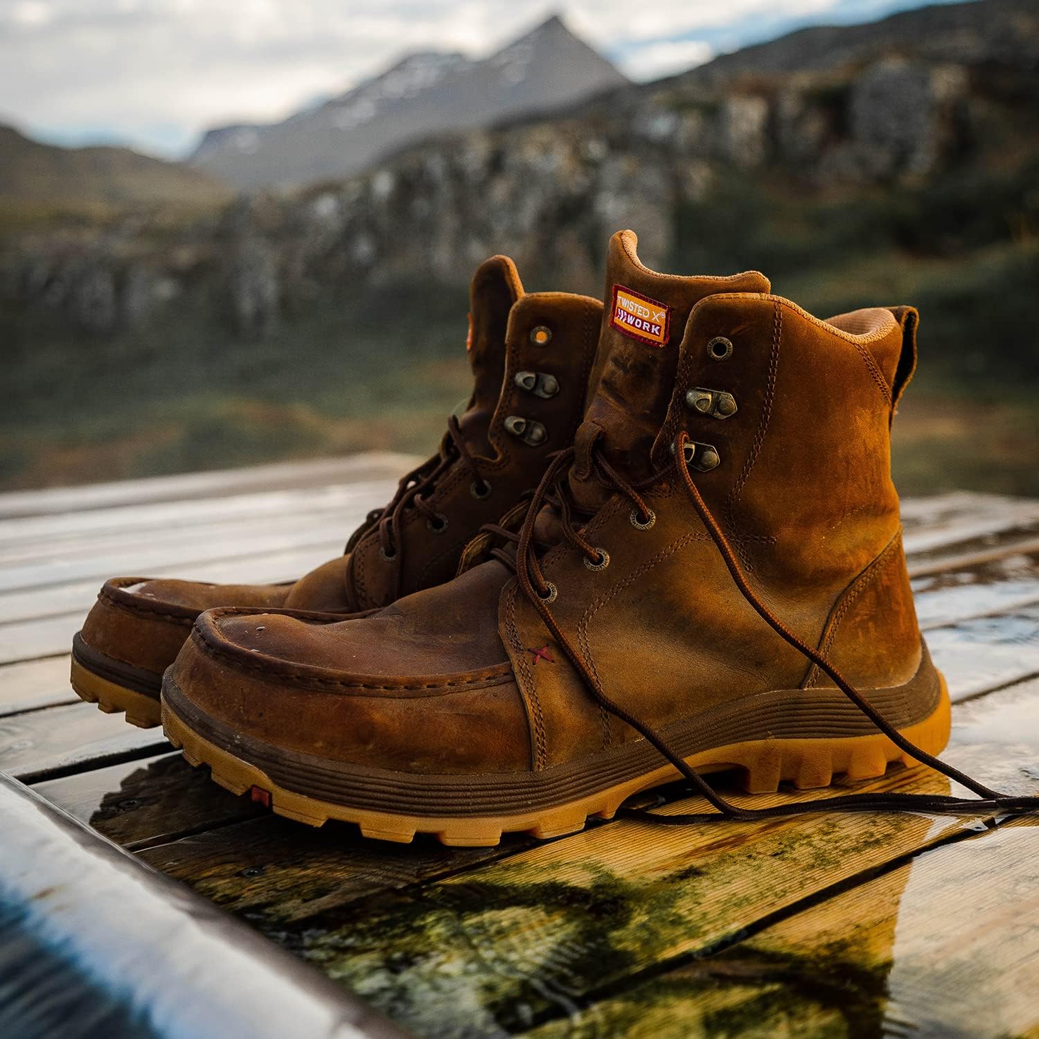 Twisted X Bota de trabajo oblicua con cordones para hombre Nano Composite Toe – Mfswnw1