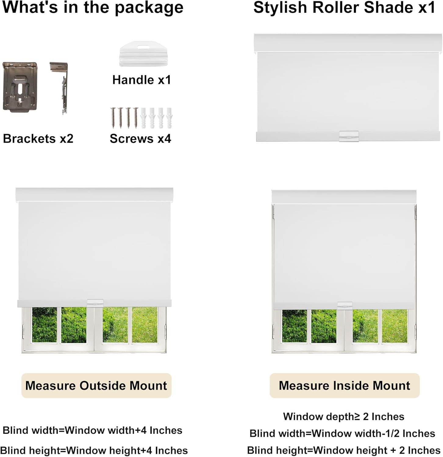 Persianas enrollables opacas para ventanas, sin cordón, para oscurecer la habitación, persianas enrollables fáciles de instalar, con cenefa de