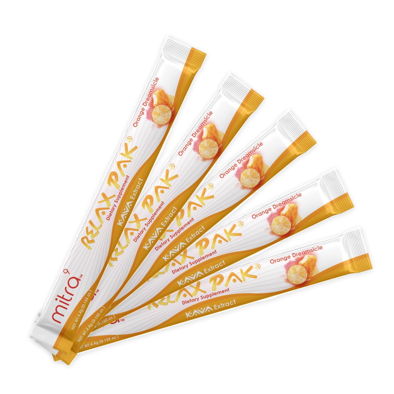 MITRA-9 Kava Powder RelaxPak – Paquetes de polvo de extracto de kava de naranja Dreamsicle  Potenciador del estado de ánimo  A base de plantas