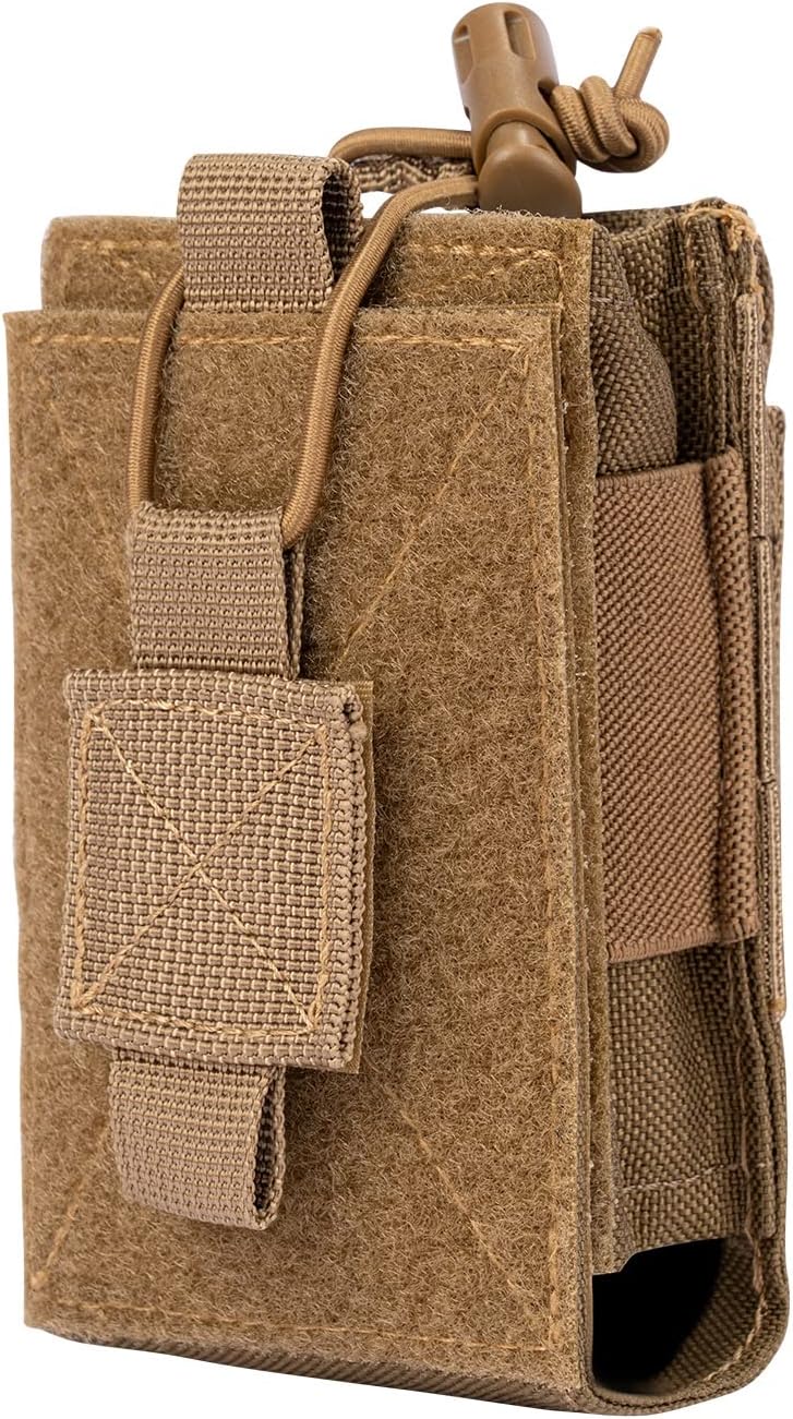 Bolsa de radio ajustable MOLLE Soporte de radio para cinturón táctico de dos vías Funda de radio Walkie Talkies caso Rifle Mag Carrier 0.219 in