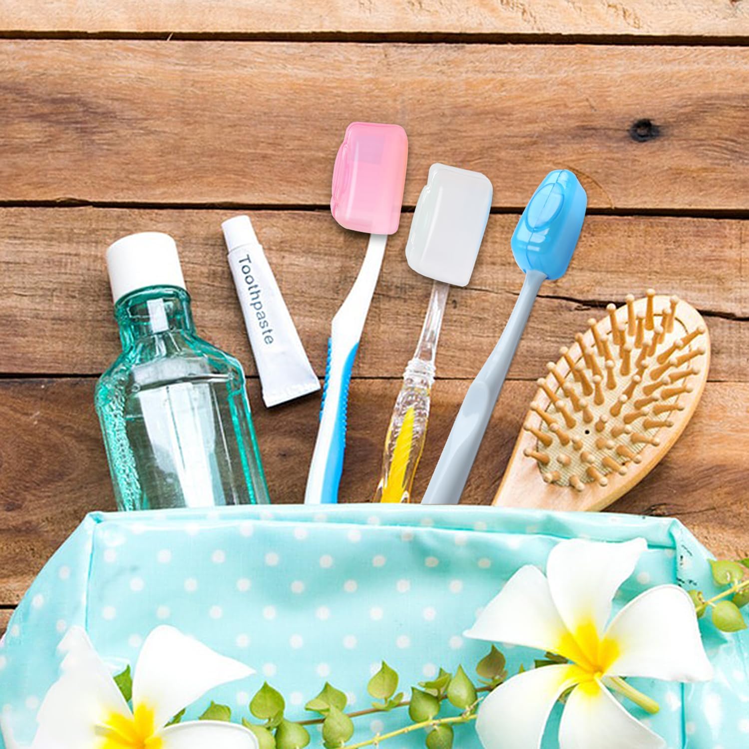 5 tapas de viaje para cepillos de dientes, fundas portátiles para cepillos de dientes, funda protectora para cepillo de dientes, soporte de cabeza