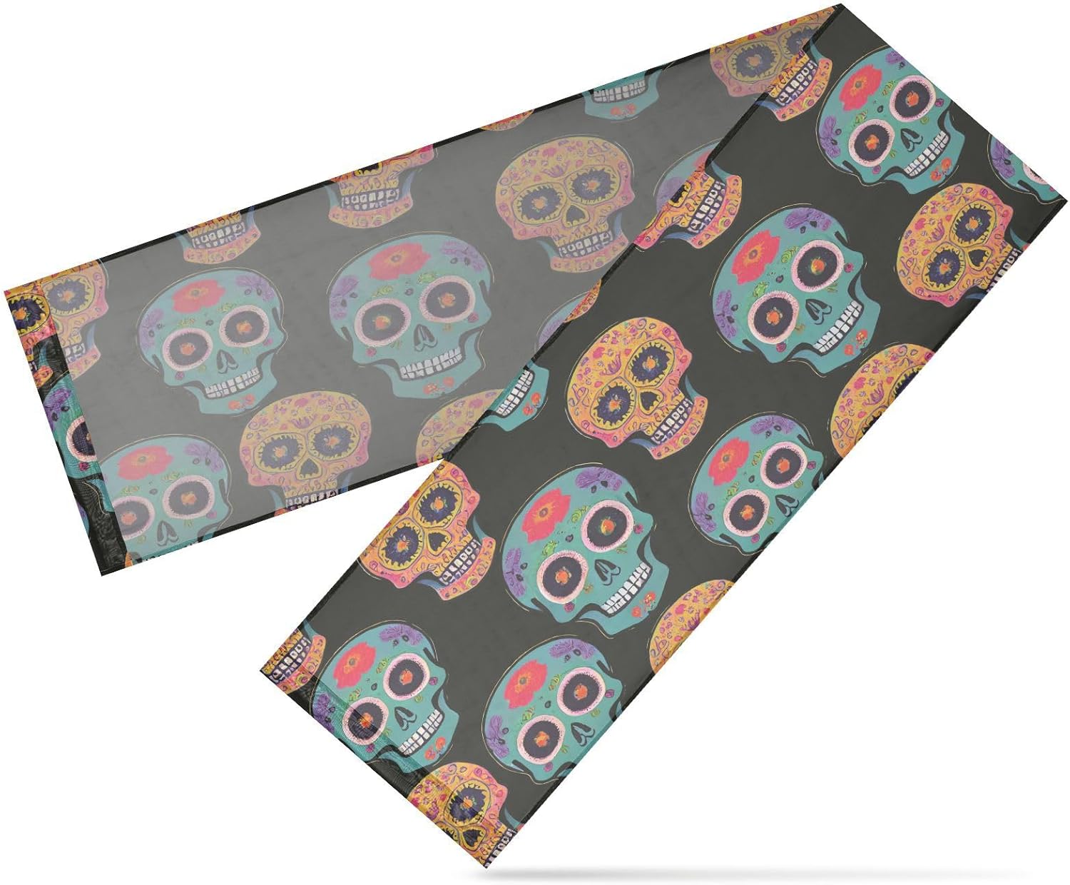 Skulls Table Runner Fall Table Runners for Desk Decor Halloween Table Runner 108 Inches Long