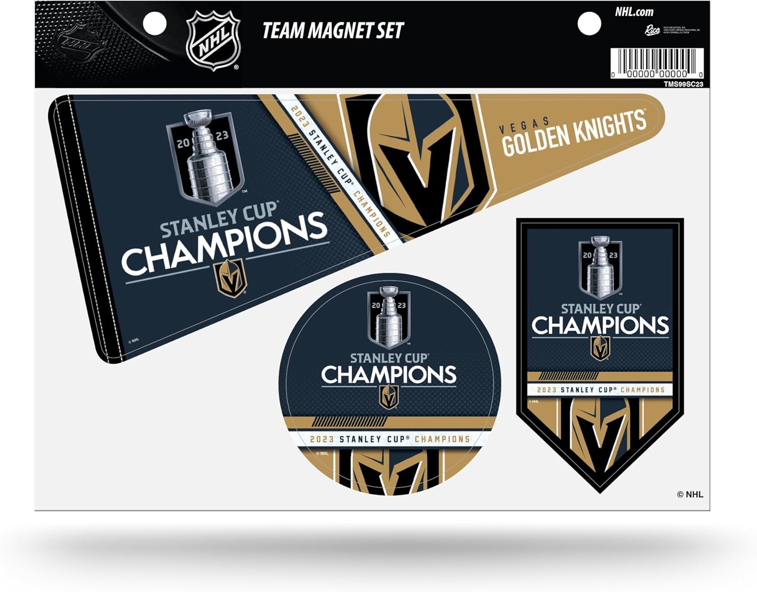 Rico Industries NHL Hockey Stanley Cup Champions – Juego de imanes de equipo de 8.5 x 11 pulgadas, decoración del hogar, regrigerador, oficina,
