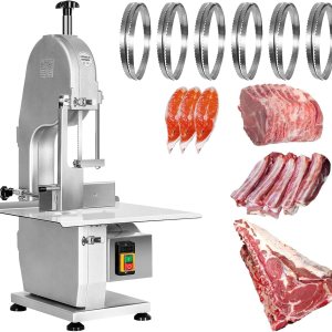 Máquina eléctrica de sierra de hueso de carne de 1500 W, cortador de huesos, 0.8-5.9 pulgadas de grosor, 2.6 HP 110 V Sierra de cinta de carne Máquina eléctrica de sierra de hueso de carne de 1500 W, cortador de huesos, 0.8-5.9 pulgadas de grosor, 2.6 HP 110 V Sierra de cinta de carne
