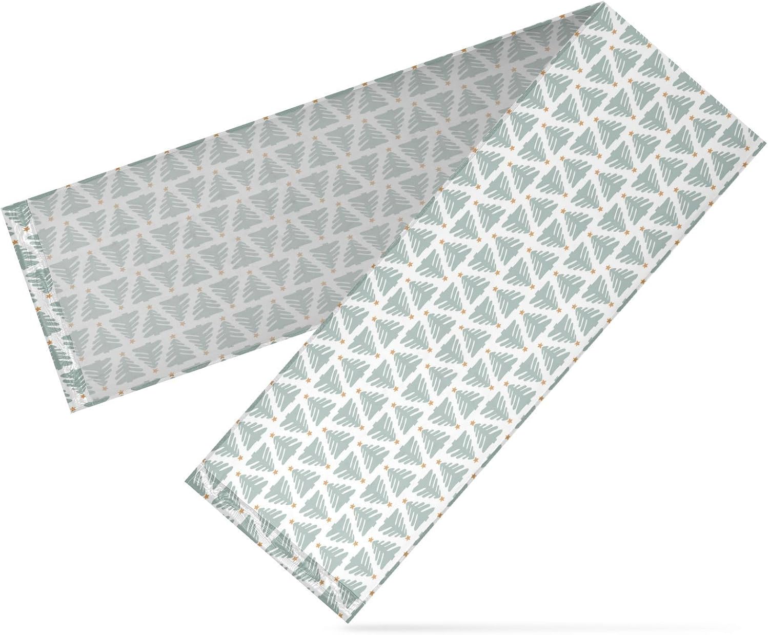 Camino de mesa triangular para árbol de Navidad, decoración de mesa de otoño para decoración de escritorio, camino de mesa de Navidad de 108