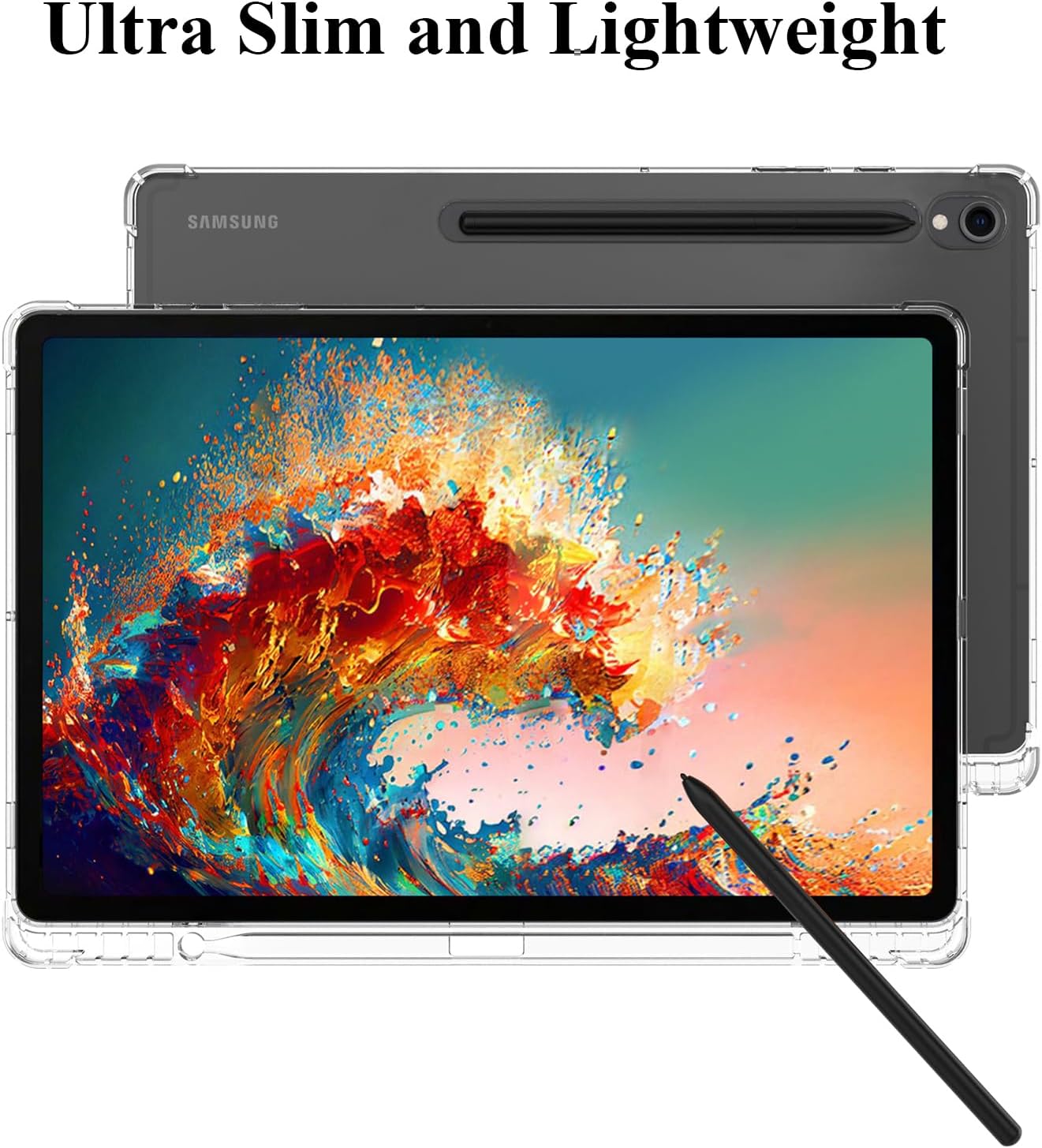 UUcovers Funda transparente para tableta Samsung Galaxy Tab S9 de 11 pulgadas (versión 2023) (modelo SM-X710X716BX718U) con soporte para bolígrafo