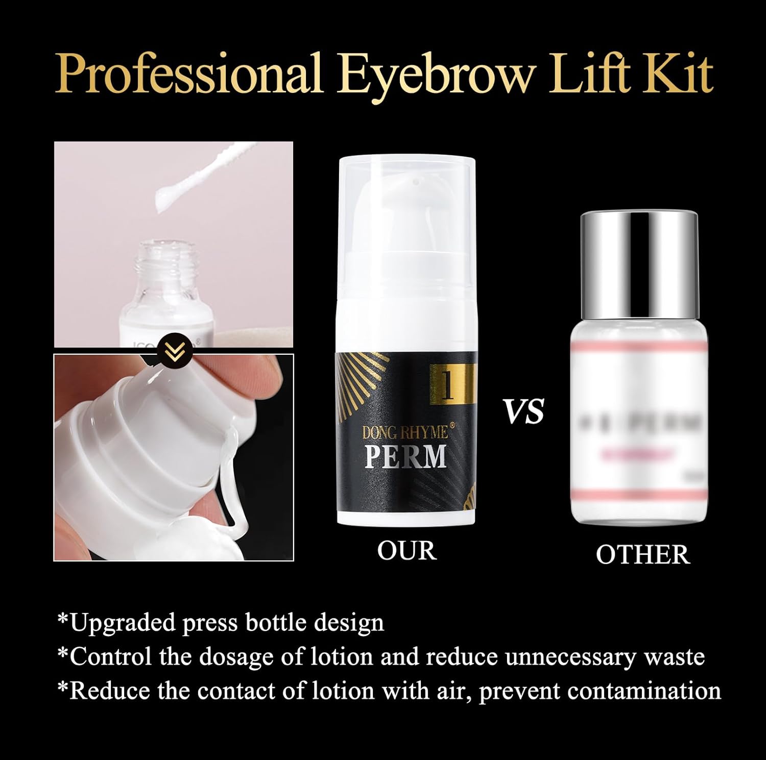 DONG RHYME Kit de laminación de cejas, kit profesional de laminación de cejas, kit de elevación de cejas semipermanente, de larga duración, 6-8
