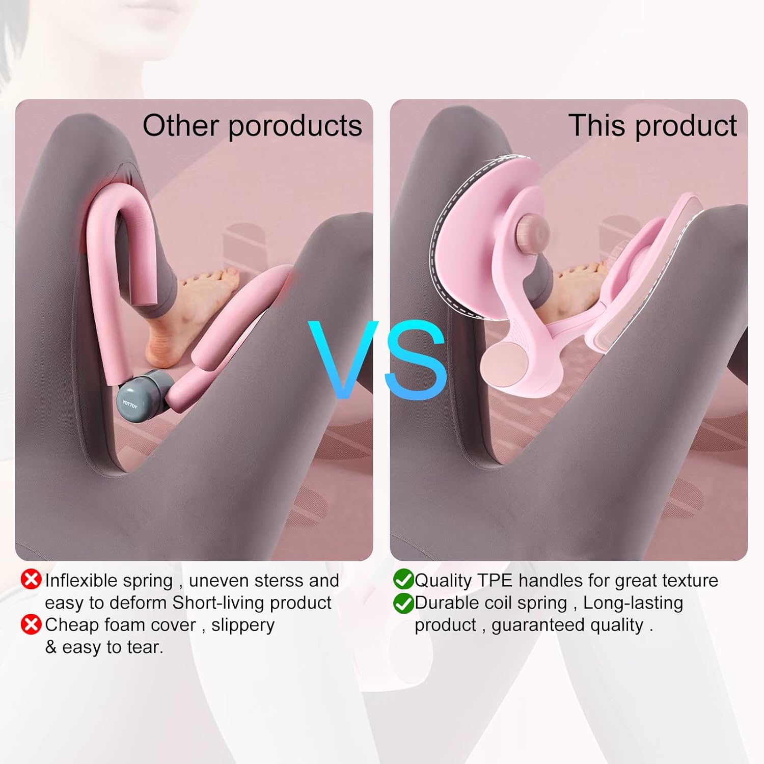 HeIwtyf Maquinaria de muslos Kegel de rehabilitación posparto y máquina externa de muslo, máquina de abducción de muslo, tóner interno de muslo,