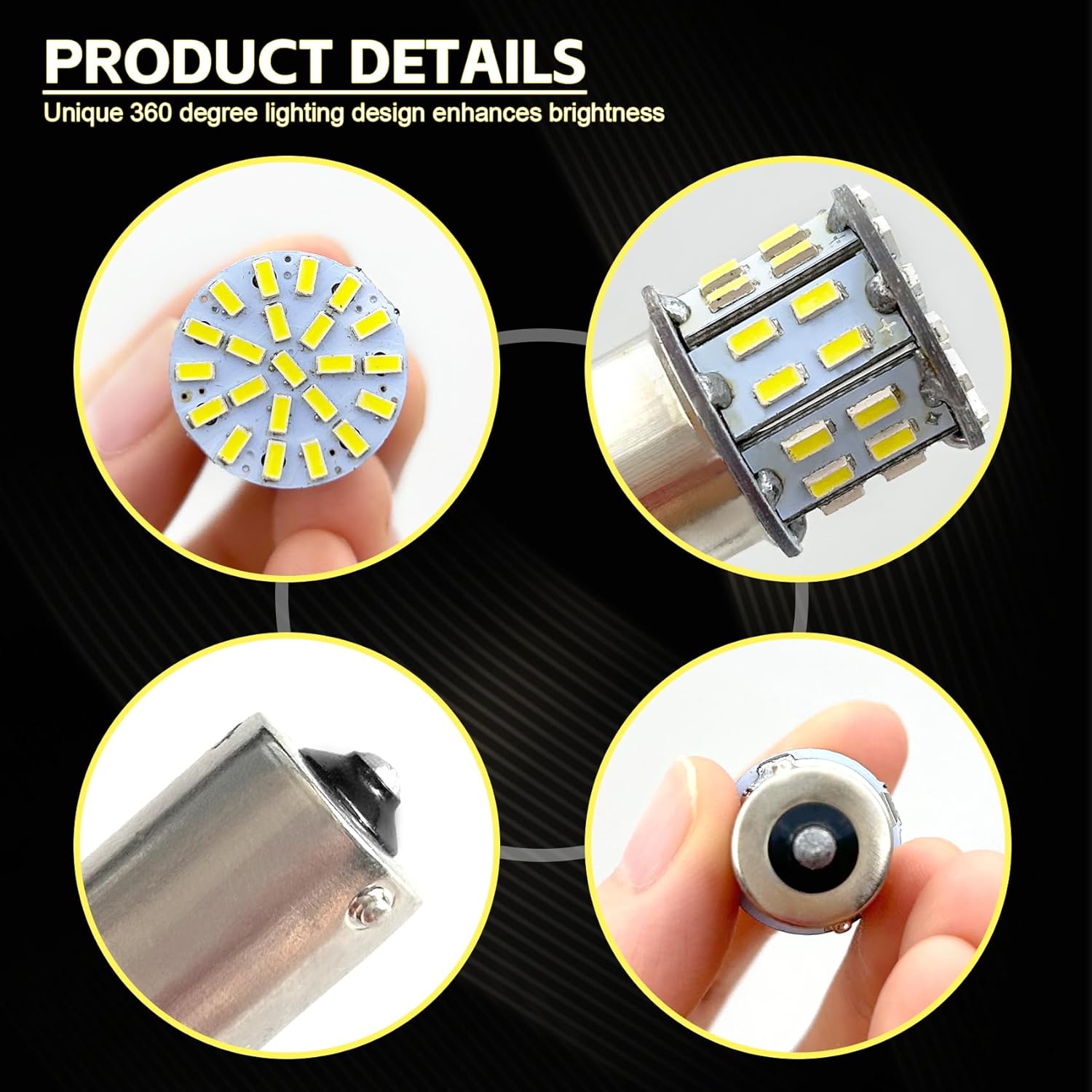 NTNEV 4 bombillas LED 1156 1141 1003 7506 BA15S, superbrillantes 3014 para luces interiores de 12 voltios, RV, caravana, remolque, barco, maletero,