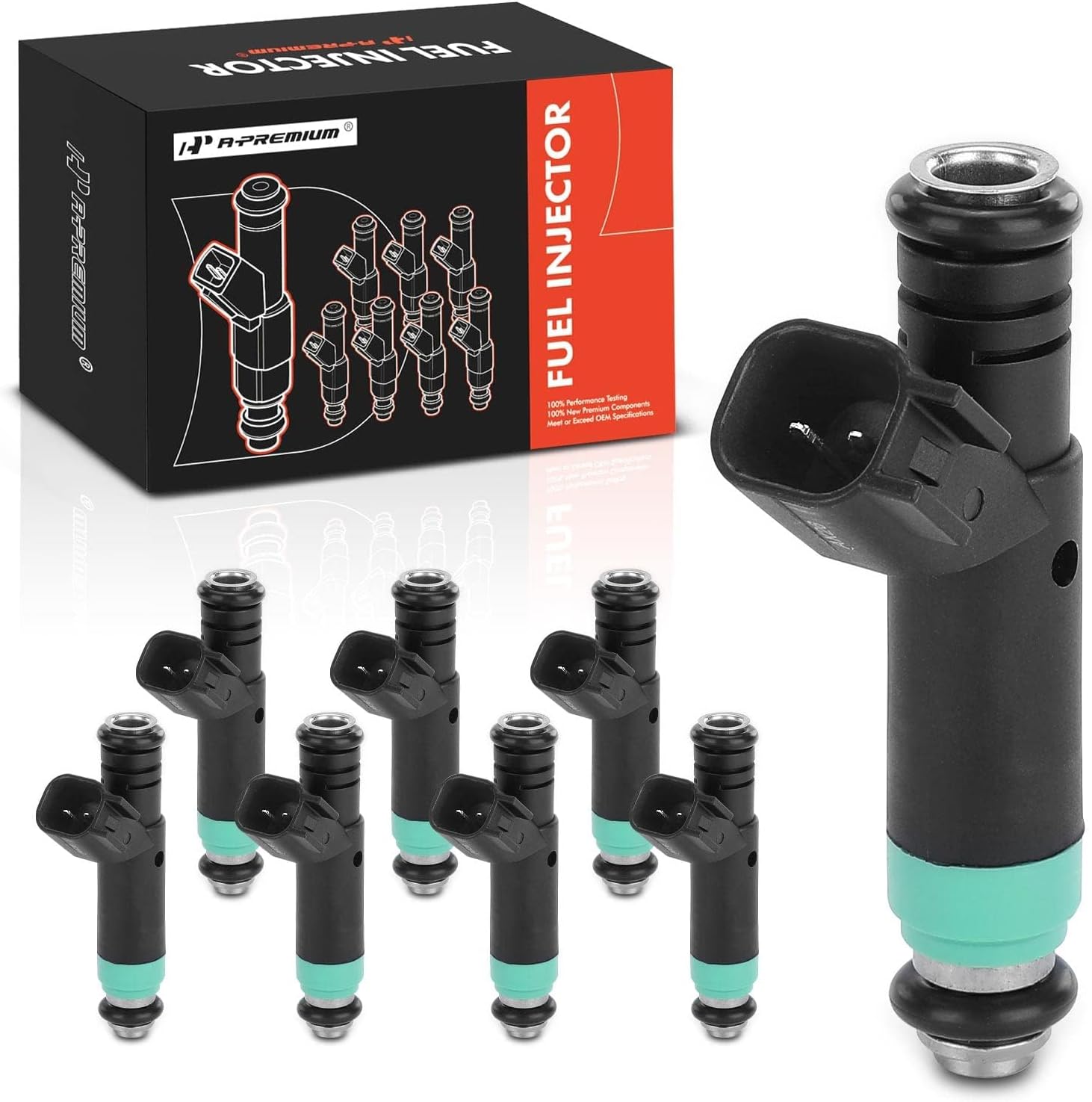 A-Premium Inyectores de combustible compatibles con Chrysler Aspen y Dodge Ram 1500, Durango, Dakota y Jeep Grand Cherokee, Commander y Mitsubishi