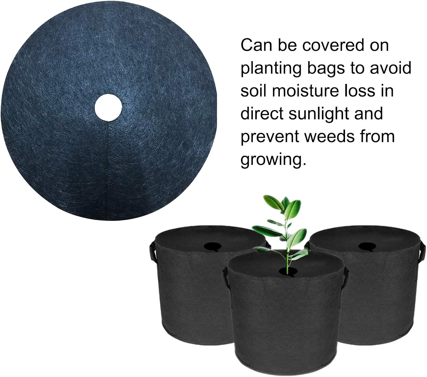 RESOYE Tapetes de protección para árboles, 24 piezas de 5.9 pulgadas, anillos de árbol negro para paisajismo, bloques de barrera de jardín,