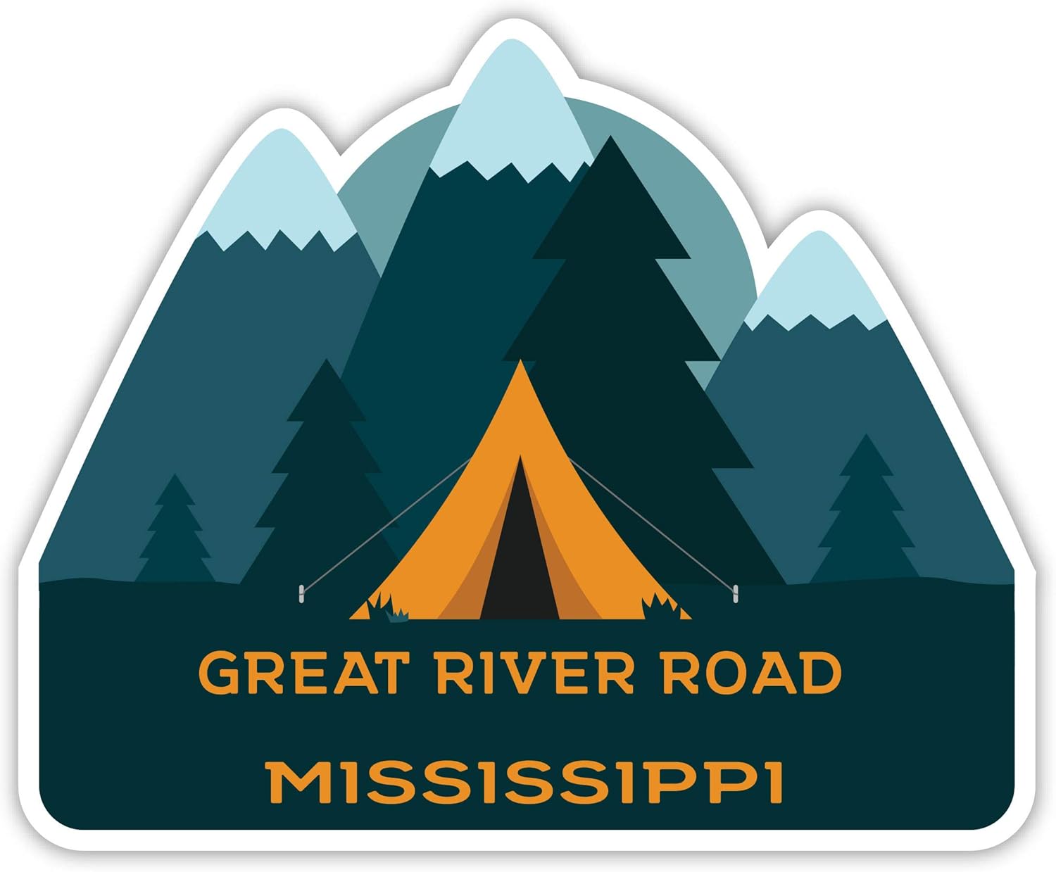 Great River Road Mississippi Souvenir – Imán para nevera (4 pulgadas)