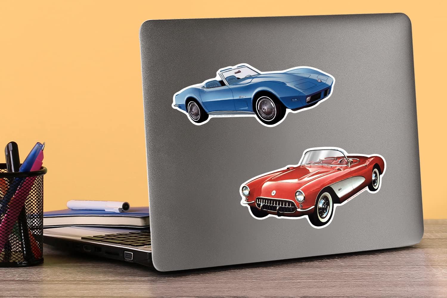 Chevrolet Corvette – Paquete variado de calcomanías grandes para automóvil, para laptop, botella de agua, álbumes de recortes, tableta, monopatín,