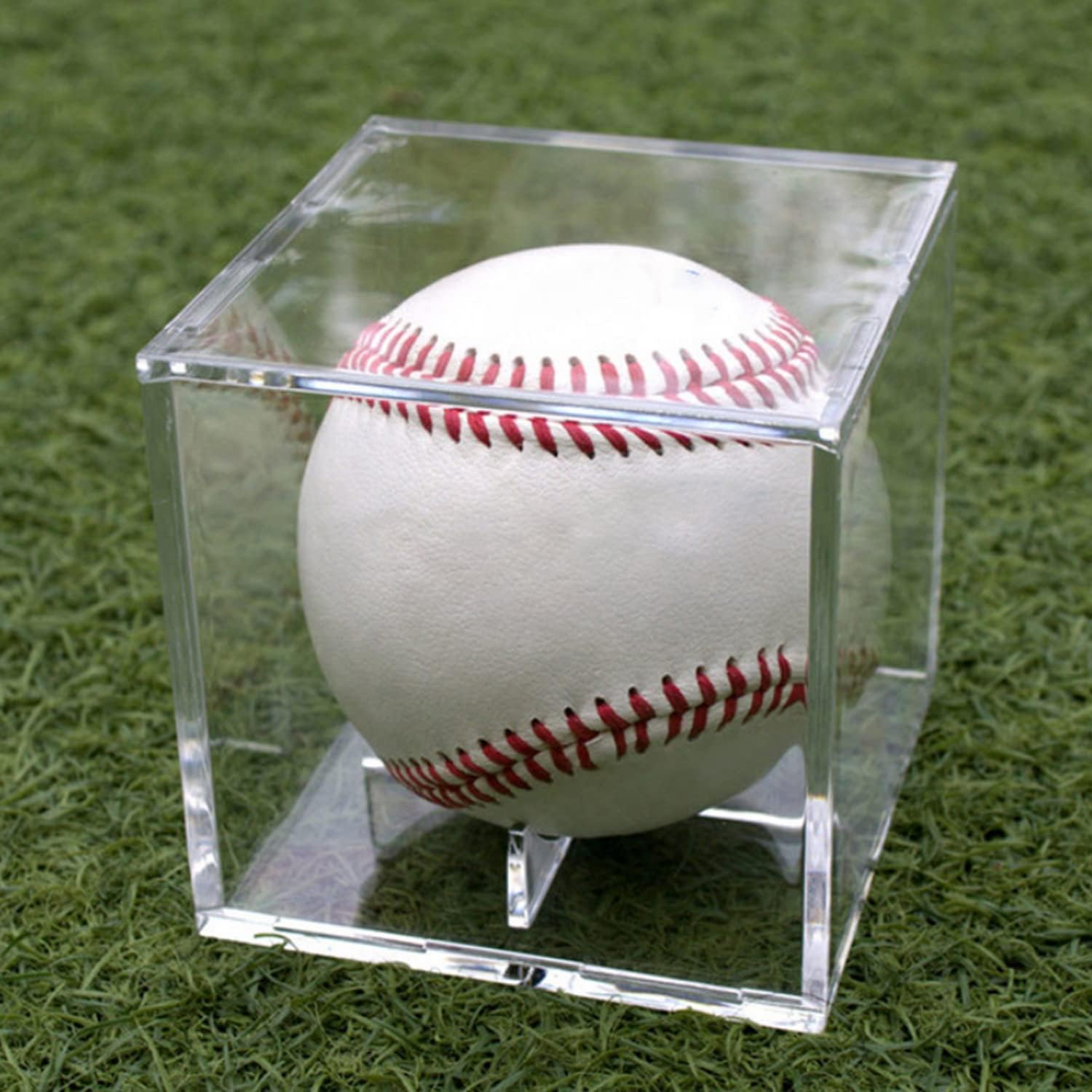 Paquete de 2 vitrinas de béisbol  Soporte acrílico con protección UV para exhibición, vitrina transparente, caja de béisbol, escaparate de