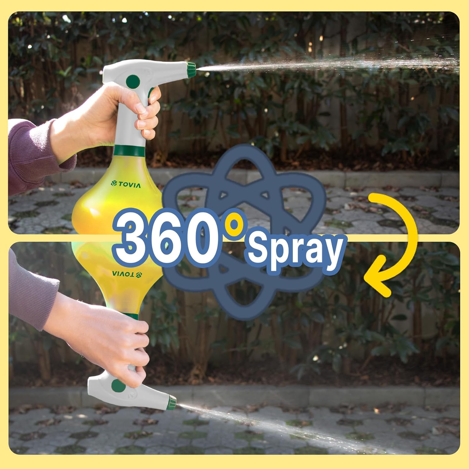 T TOVIA Plant Mister – Botella pulverizadora para plantas de interiorexterior, rociador eléctrico de jardín de 1 litro con boquilla ajustable,