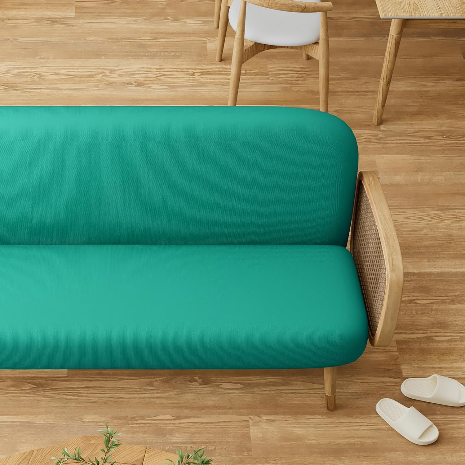 MoNiBloom Funda para futón de tamaño Queen, elástica, sin brazos, funda para sofá sin brazos, protector de muebles, duradera y lavable, con
