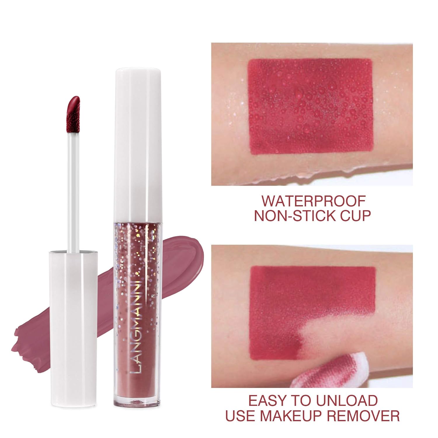 Petansy Juego de 24 colores de lápiz labial líquido mate, impermeable, de larga duración, juego de brillo de labios, cosméticos de belleza, kit de