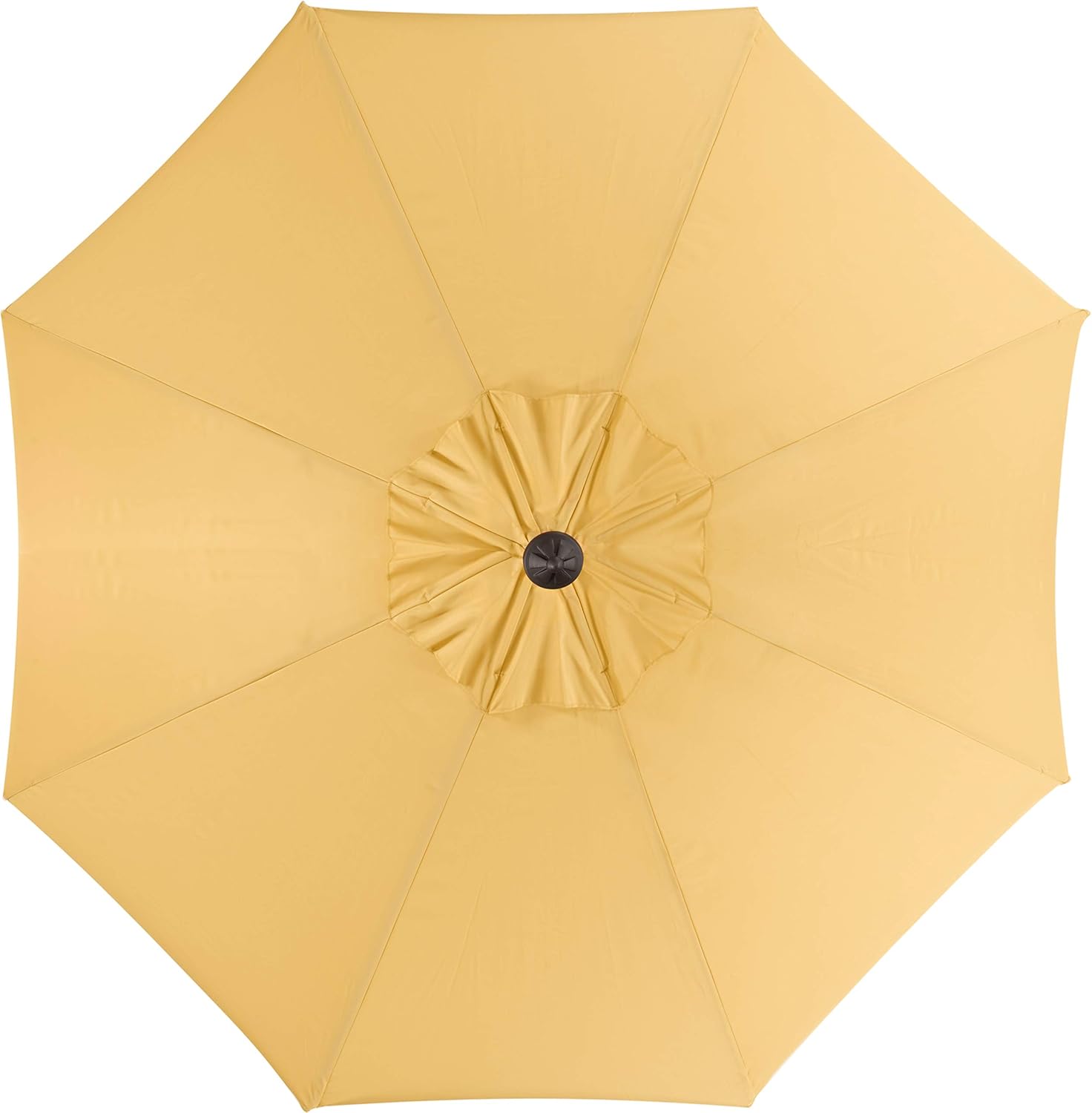 SAFAVIEH PAT8010A Collection Venice Navy and White Single Scallop 9Ft Crank Outdoor Push Button Tilt Umbrella
