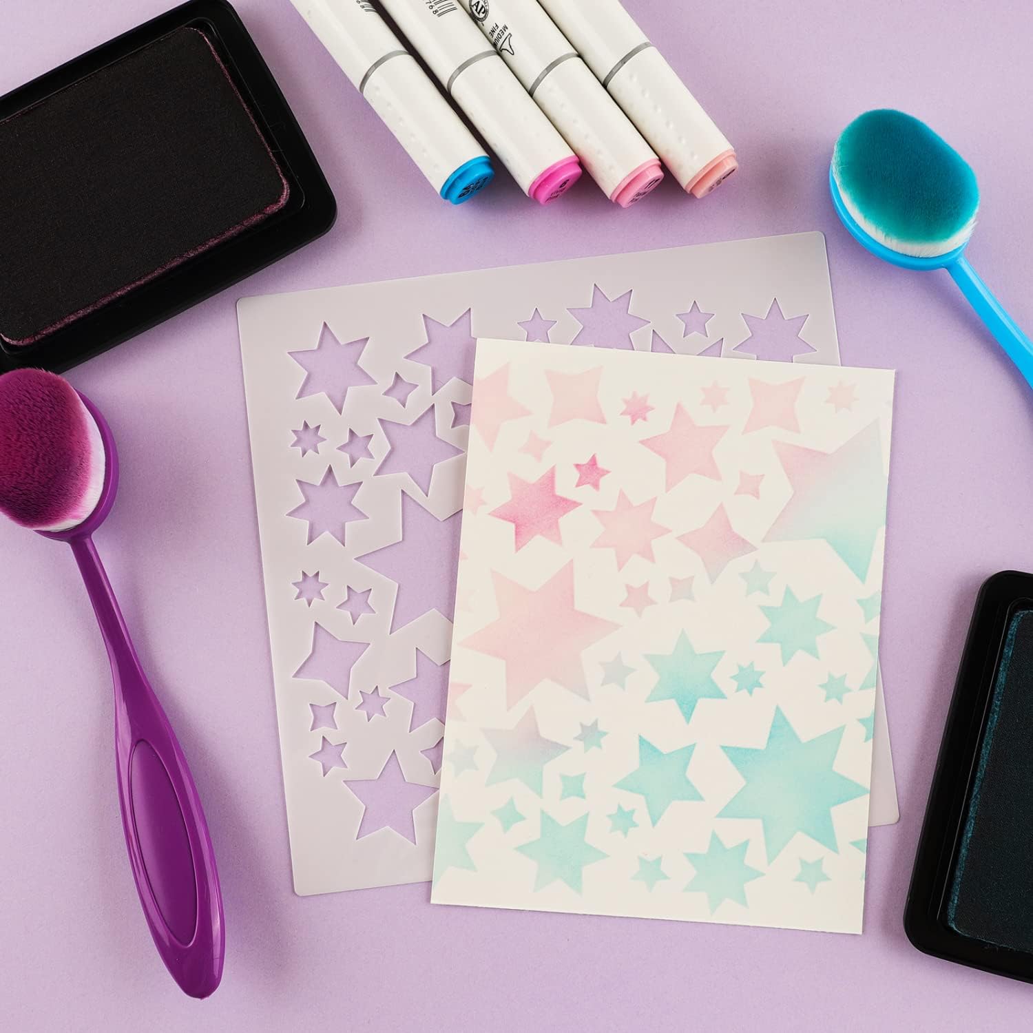 10 mini pinceles de mezcla de tinta de colores, herramienta de mezcla de tinta con 1 cepillo de silicona de mano, paleta de limpieza para hacer