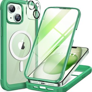 Miracase Glass Series – Funda para iPhone 15 compatible con MagSafe Funda magnética de cuerpo completo con protector de pantalla integrado de vidrio Miracase Glass Series – Funda para iPhone 15 compatible con MagSafe Funda magnética de cuerpo completo con protector de pantalla integrado de vidrio