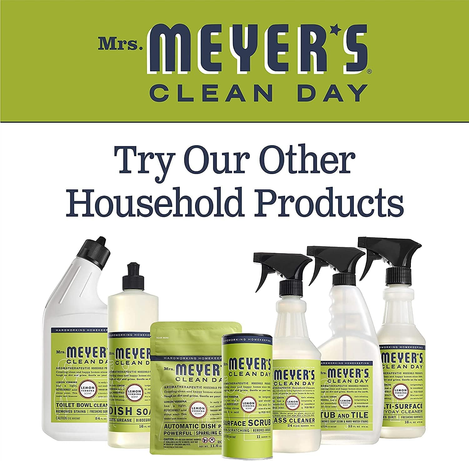Mrs. Meyer’s Limpiador de inodoro Lemon Verbena (24 onzas) (paquete de 2)