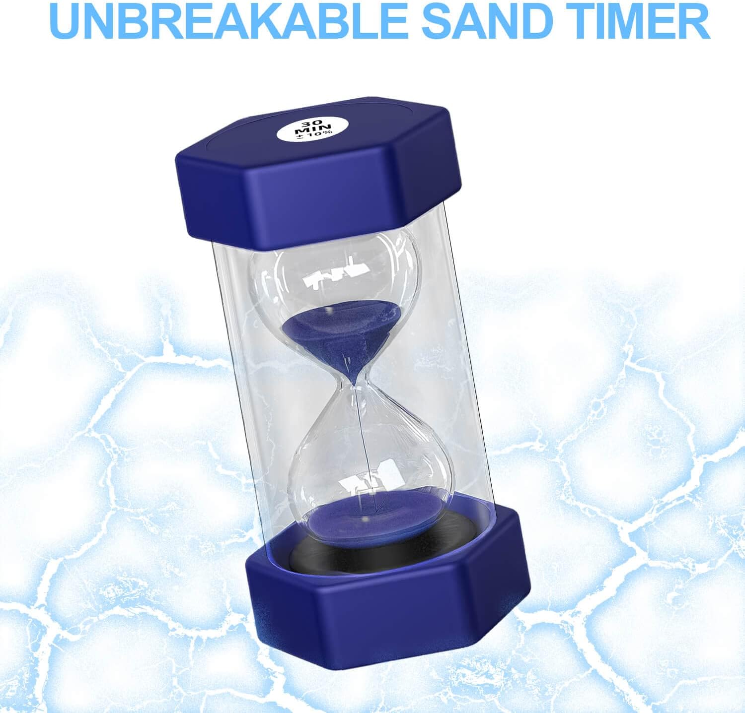 SuLiao Reloj de arena con temporizador de arena de 90 minutos para niños, reloj de arena irrompible grande de 6.3 pulgadas, reloj de arena de