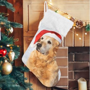 ALAZA Medias de Navidad Golden Retriever Dog As Santa Klaus clásicas personalizadas, decoraciones de medias grandes para la temporada de vacaciones ALAZA Medias de Navidad Golden Retriever Dog As Santa Klaus clásicas personalizadas, decoraciones de medias grandes para la temporada de vacaciones