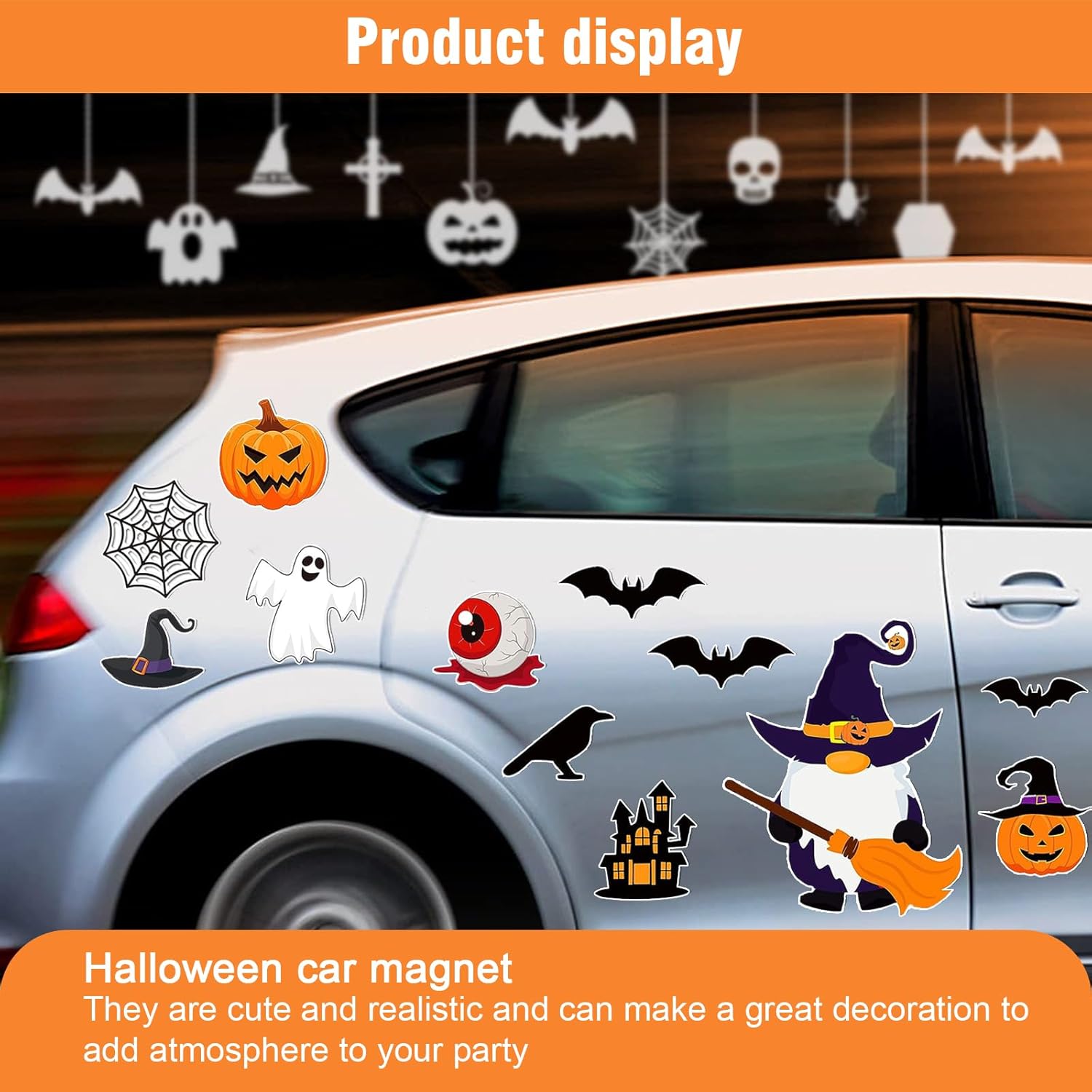Paquete de 25 calcomanías de gnomo de Halloween, calcomanías de decoración de refrigerador de calabaza para automóvil, puerta de garaje, Halloween,