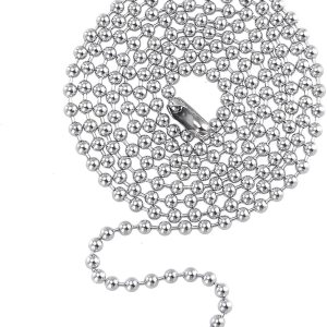 Extensión de cadena de tracción Ventilador de techo con cuentas de acero inoxidable 3 pies de longitud 0.118 in de diámetro Extensión de cadena de tracción Ventilador de techo con cuentas de acero inoxidable 3 pies de longitud 0.118 in de diámetro