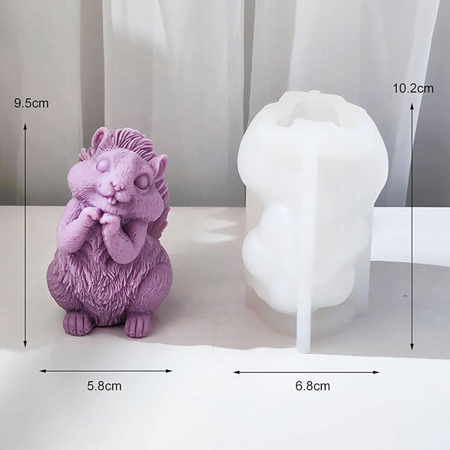 Molde de ardilla, molde para velas de ardilla, molde de animales de ardilla, molde de fundición de resina de ardilla, moldes de fabricación de