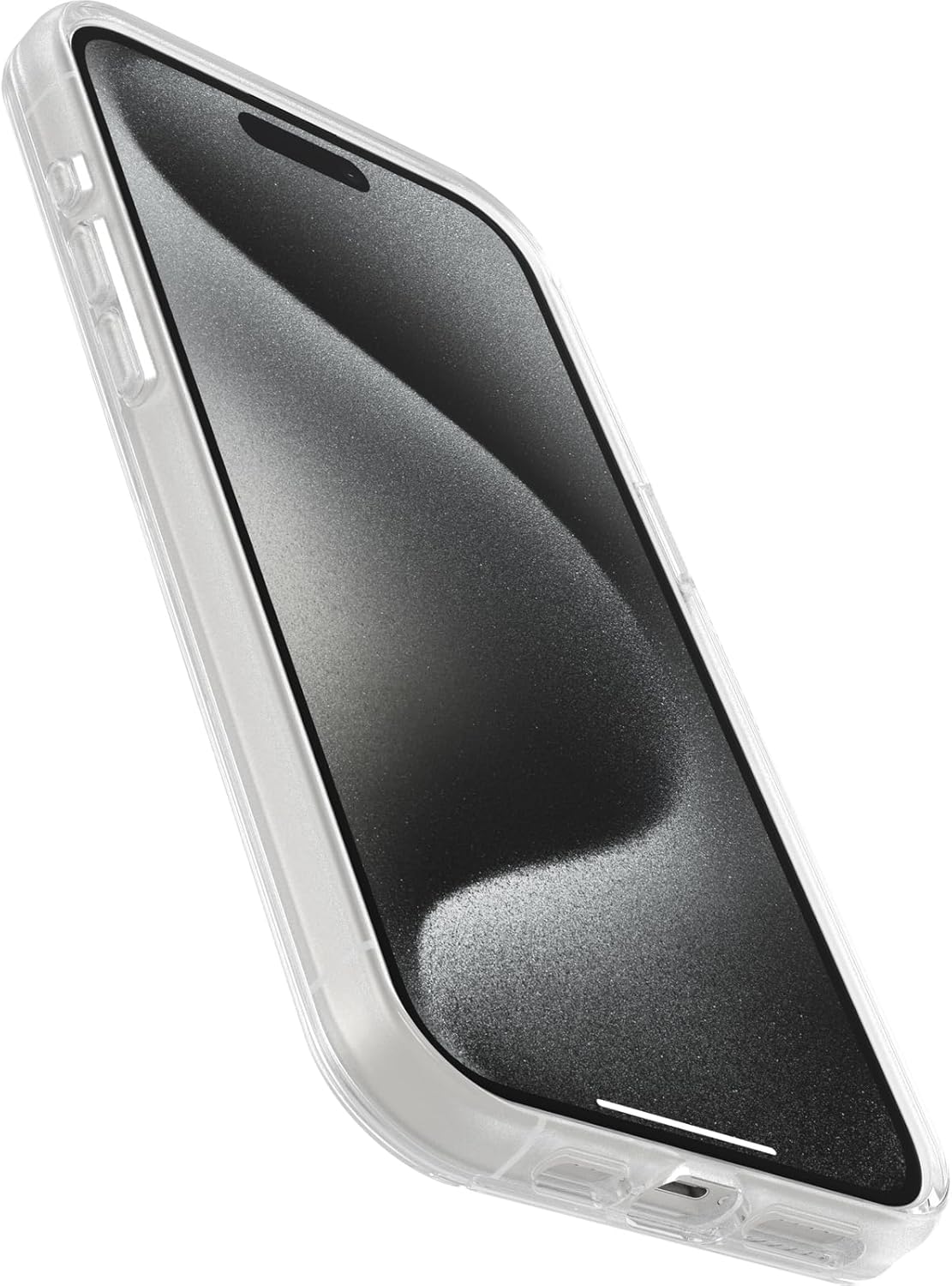 OtterBox Funda Symmetry Clear Series para iPhone 15 Pro MAX (solamente), transparente, ultra suave, compatible con carga inalámbrica, bordes