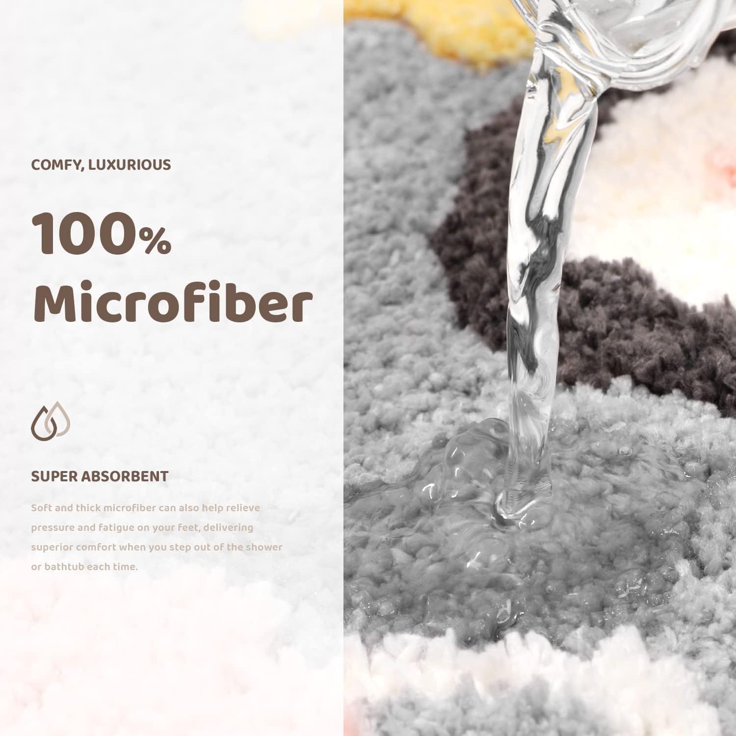 Alfombra de baño de conejo, extra suave y absorbente, lavable a máquina, antideslizante de animales para bañera, ducha y baño, 15.7 x 23.6 pulgadas