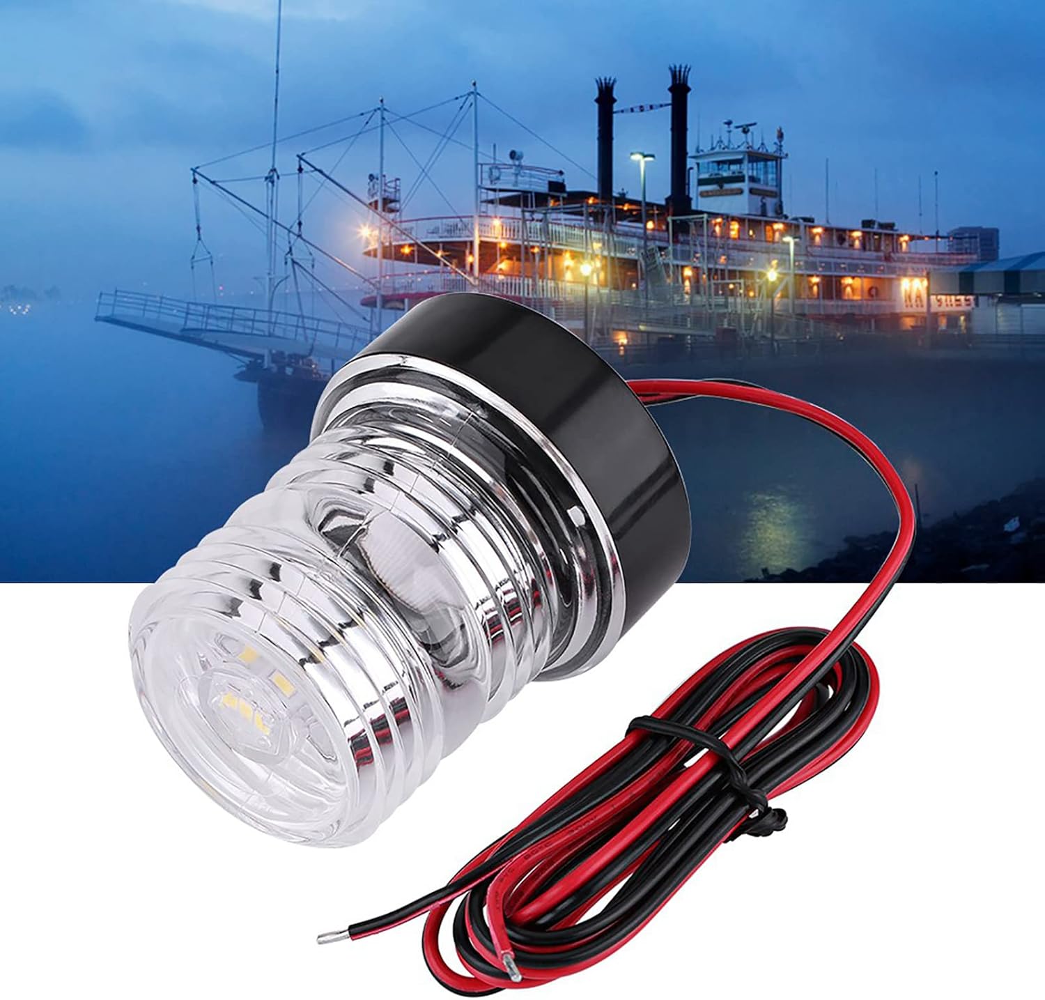 Lámpara LED de navegación para yates, luz de anclaje marina resistente, práctica IP65, impermeable, ultra brillante para barcos