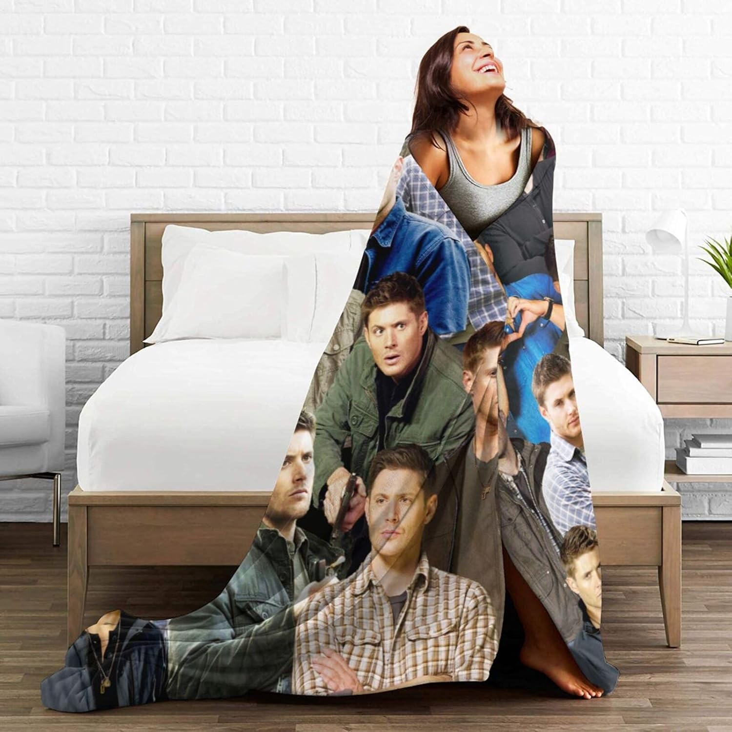 Manta Jensen Ackles, suave y cómoda, manta de lana polar para sofá, oficina, coche, camping, yoga, viajes, decoración del hogar, acogedora manta de