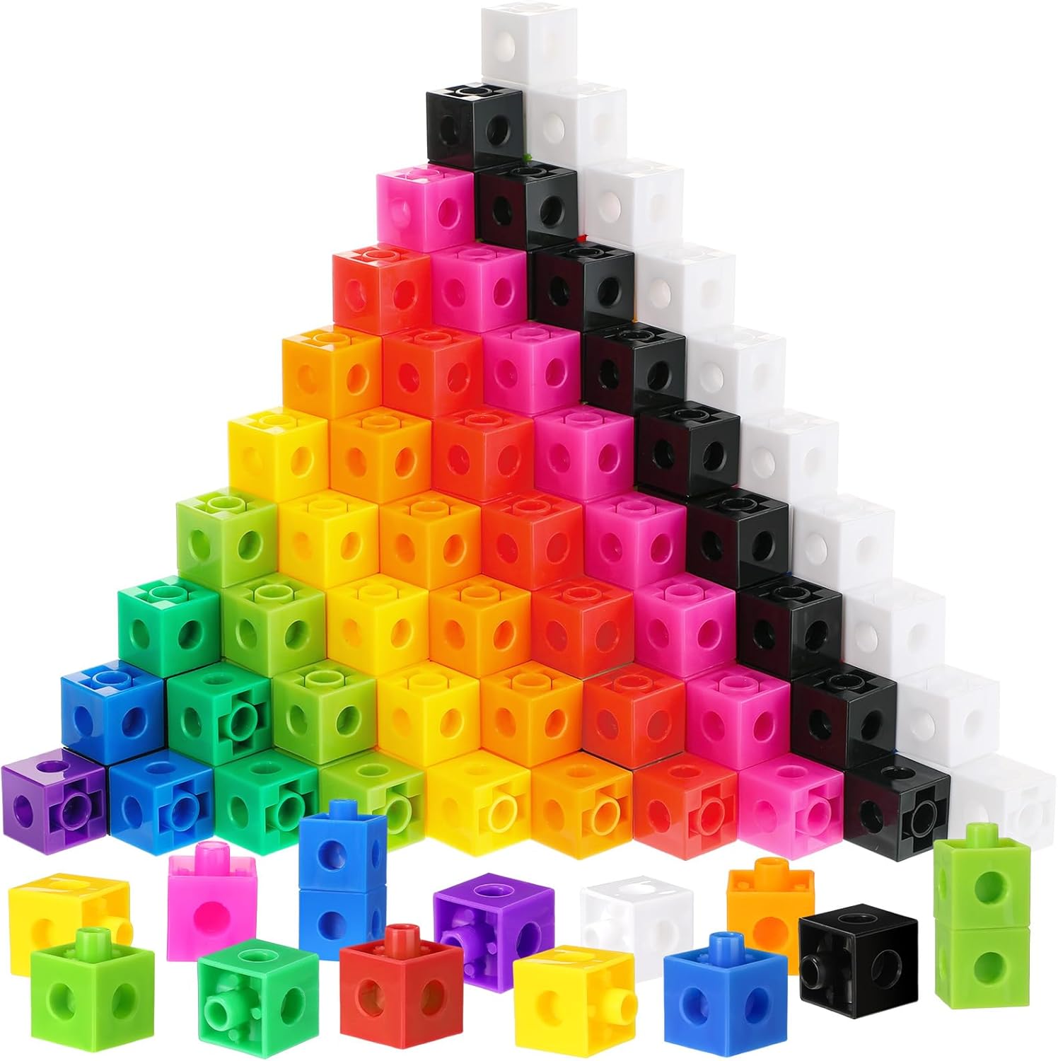 600 cubos de matemáticas educativos, juguetes de conteo de matemáticas, cubos de conteo, bloques de conteo para habilidades matemáticas tempranas,