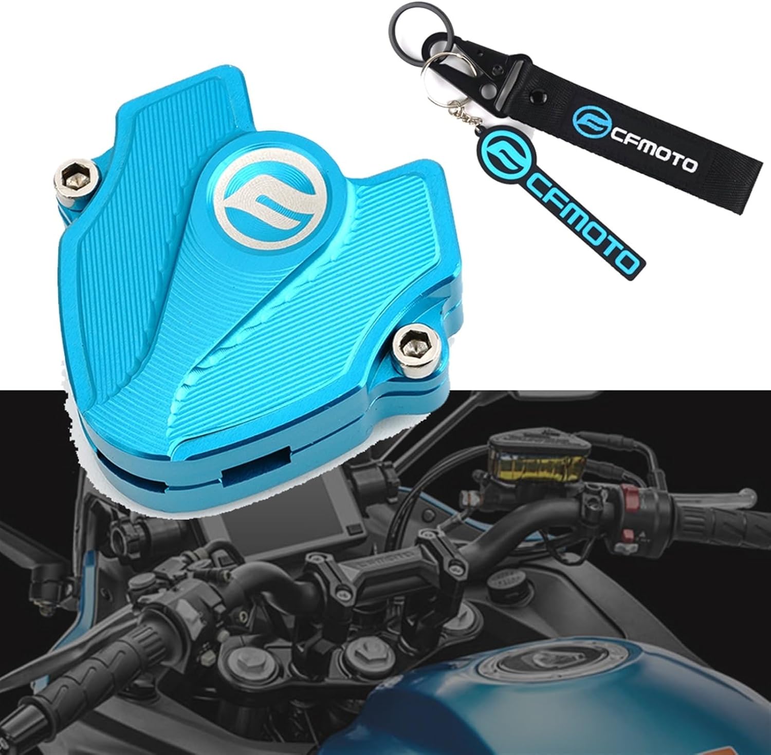 CFMOTO 250SR SR250 MY22 CLX700 800MT – Llavero CNC para motocicleta, funda de protección para llaves (color  llavero azul, tamaño normal)