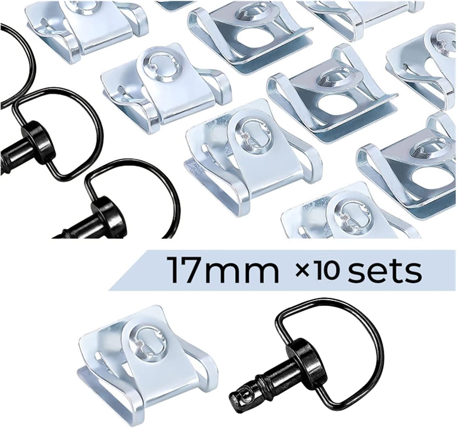 TENREV LCCDZ – Anillo en D de liberación rápida para motocicleta de 0.669 in, accesorios de motocicleta compatibles con Ninja 400 Z650 Z750 Z800
