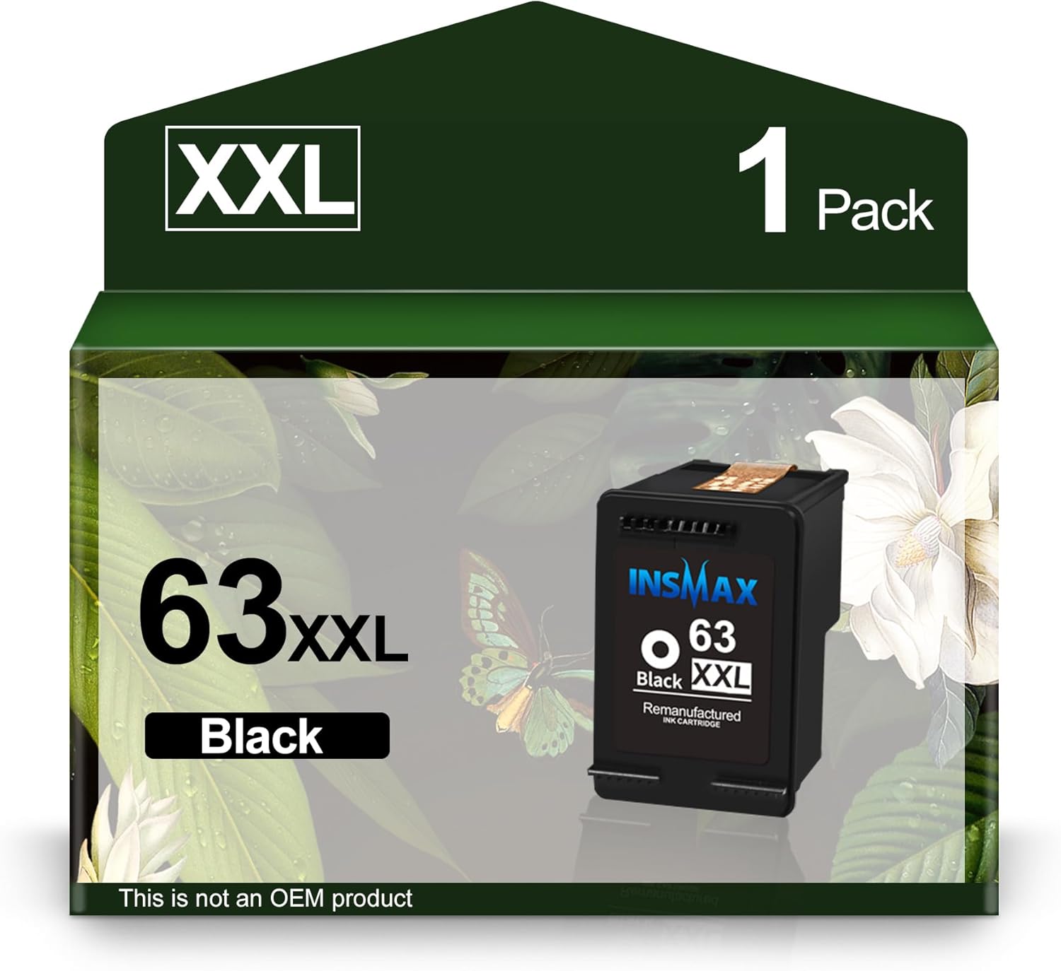 63XL – Cartucho de tinta negro de repuesto para HP Ink 63 63XXL, HP funciona con impresora OfficeJet 3830 4650 4655 5200 5255 5258 Envy 4520 4512