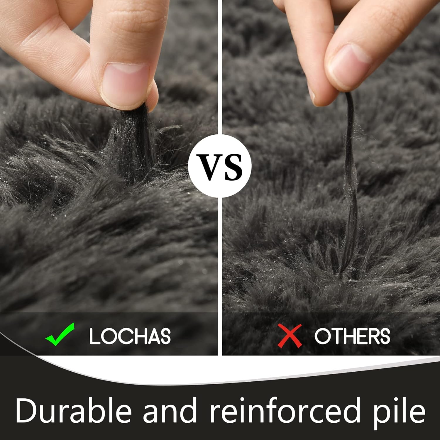 LOCHAS – Alfombras de interior ultrasuaves y modernas, peludas, para sala de estar, ideal para decoración del hogar, del dormitorio del bebé o de