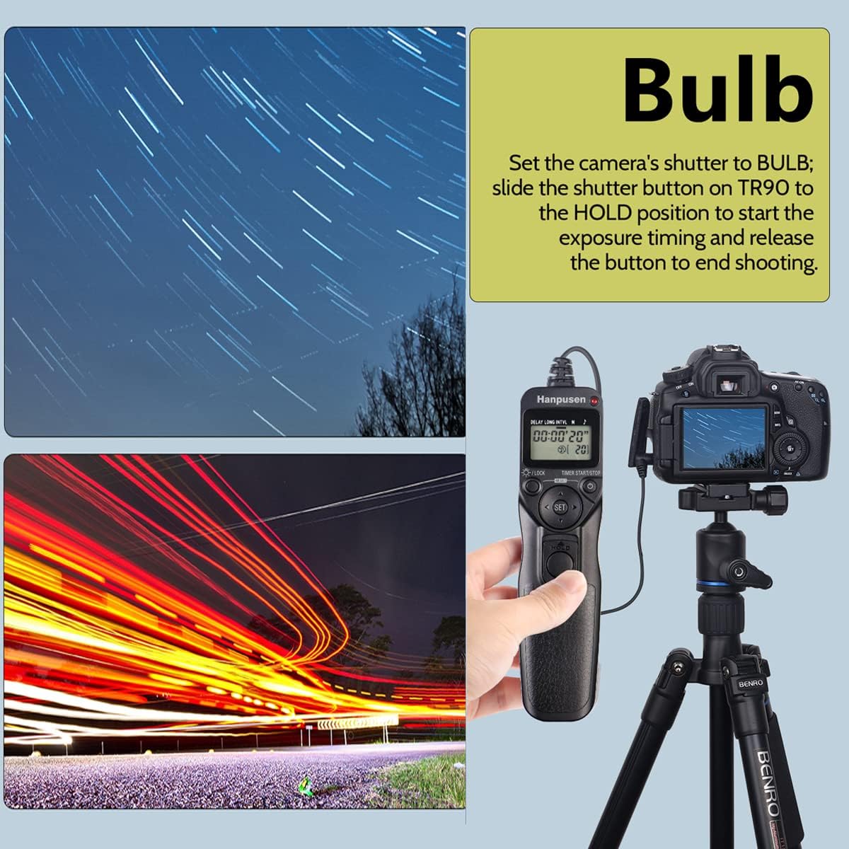 Temporizador remoto para cámara, intervalómetro, disparador compatible con Nikon D3, D4, D4s, D5, D6, D850, D810, D800, D700, D500, D300, D200, F6,