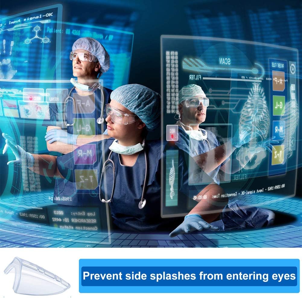 2 pares de protectores laterales de seguridad para gafas, flexibles y transparentes antideslizantes en los laterales, se adapta a lentes pequeños a
