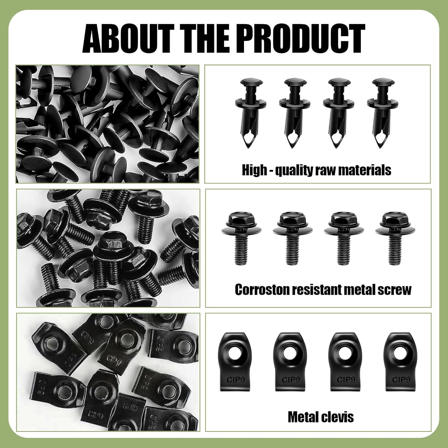 UGSHY Pack-35 – Perno protector para cubierta del motor de automóvil, dispositivo fijo en forma de U de metal, revestimiento de guardabarros de