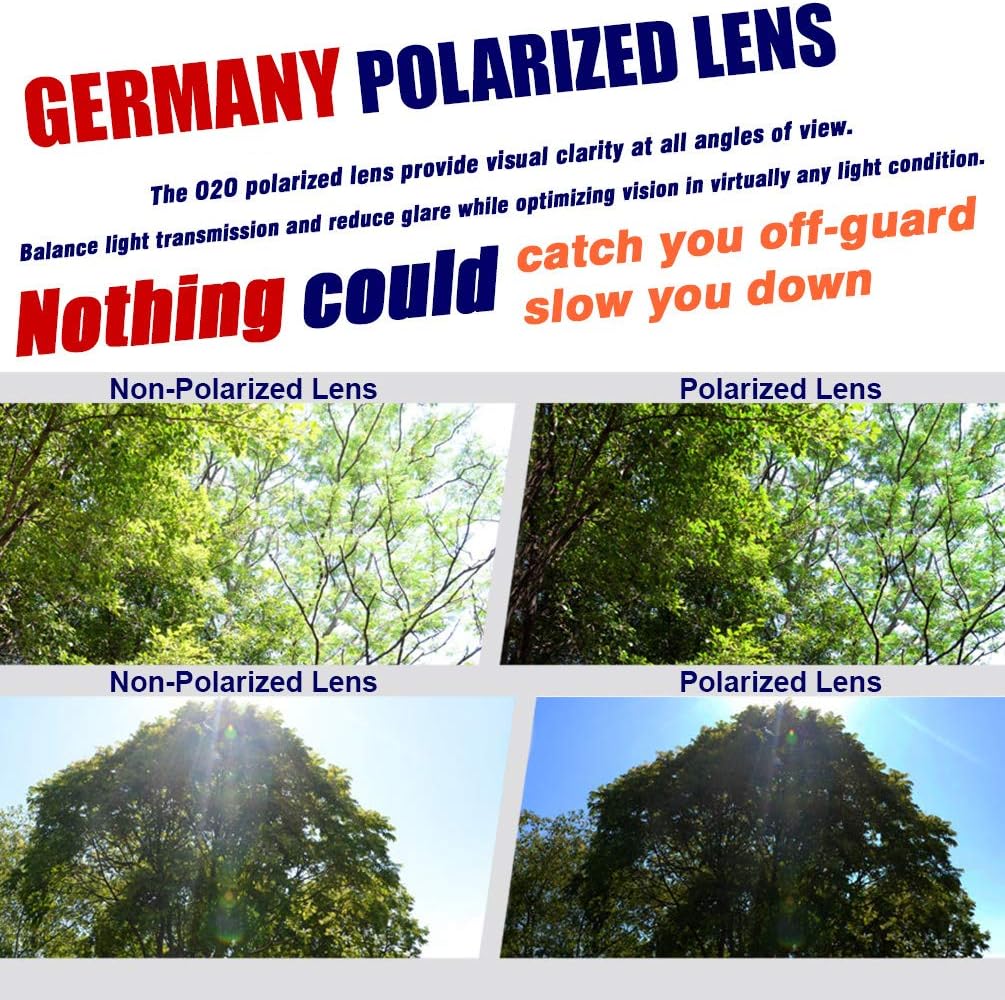 O2O Lentes de sol deportivos polarizados para jóvenes, adolescentes, ciclismo, conducción, golf, béisbol, ciclismo, pesca, correr